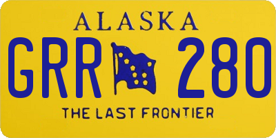 AK license plate GRR280