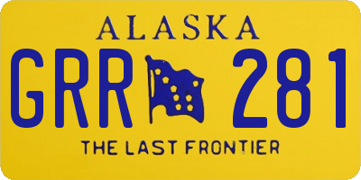AK license plate GRR281