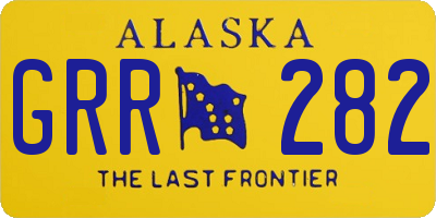 AK license plate GRR282