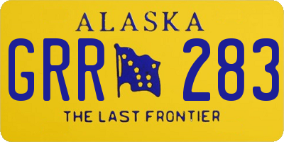 AK license plate GRR283