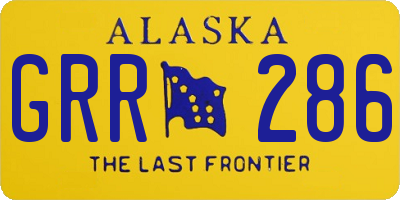 AK license plate GRR286