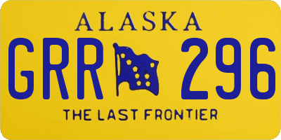 AK license plate GRR296