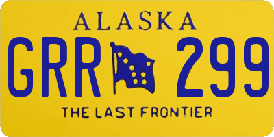 AK license plate GRR299