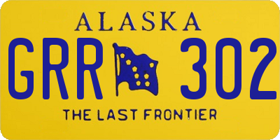 AK license plate GRR302