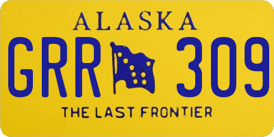 AK license plate GRR309