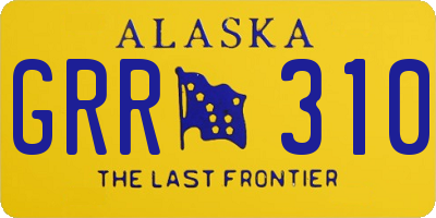 AK license plate GRR310