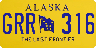 AK license plate GRR316