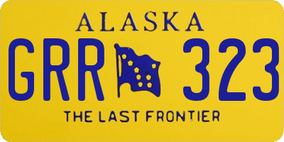 AK license plate GRR323