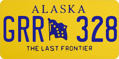 AK license plate GRR328