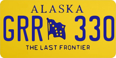 AK license plate GRR330