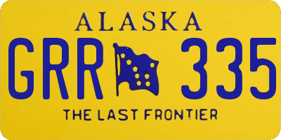 AK license plate GRR335