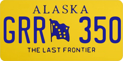 AK license plate GRR350
