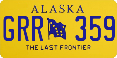 AK license plate GRR359