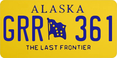 AK license plate GRR361