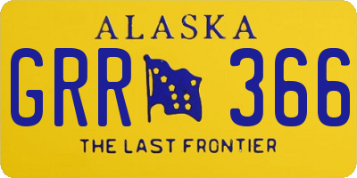 AK license plate GRR366