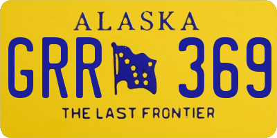 AK license plate GRR369