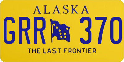AK license plate GRR370