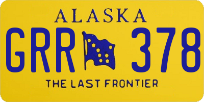 AK license plate GRR378