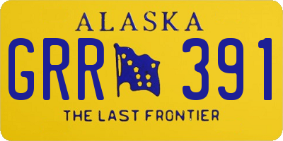AK license plate GRR391