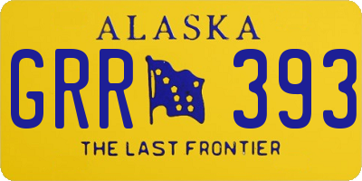 AK license plate GRR393