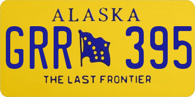 AK license plate GRR395