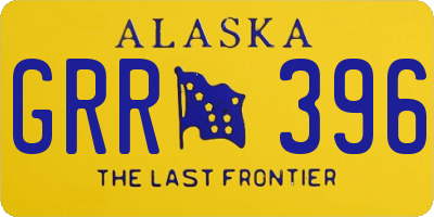 AK license plate GRR396