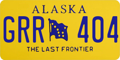 AK license plate GRR404