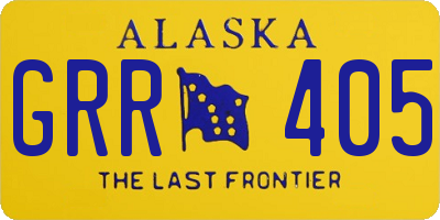 AK license plate GRR405