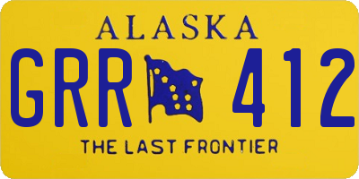 AK license plate GRR412