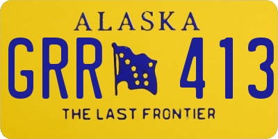 AK license plate GRR413