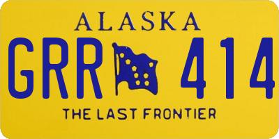 AK license plate GRR414