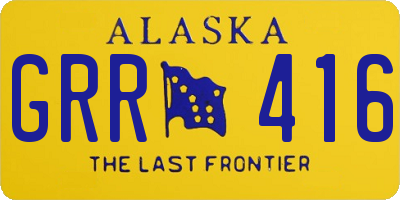 AK license plate GRR416