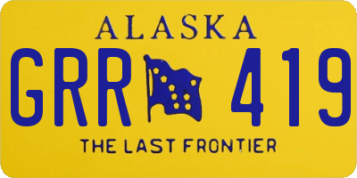 AK license plate GRR419