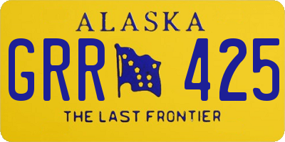 AK license plate GRR425