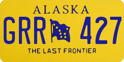 AK license plate GRR427