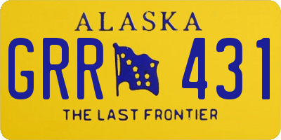 AK license plate GRR431