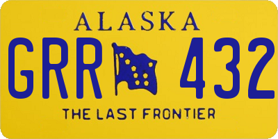 AK license plate GRR432