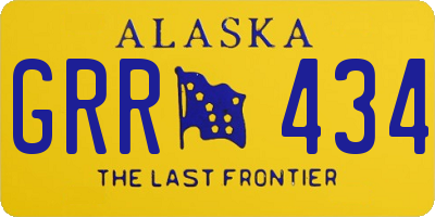 AK license plate GRR434