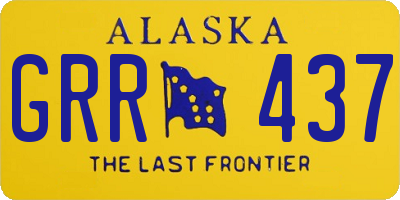 AK license plate GRR437