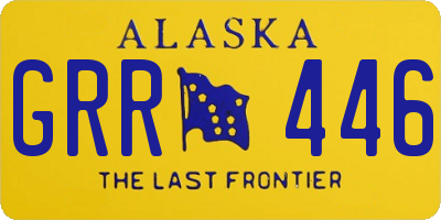 AK license plate GRR446