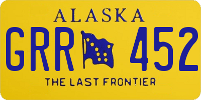 AK license plate GRR452