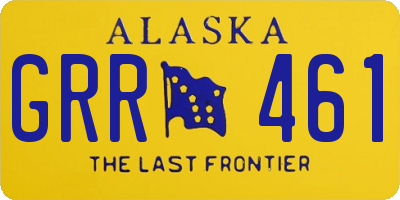 AK license plate GRR461