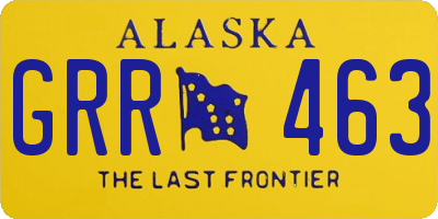 AK license plate GRR463