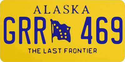 AK license plate GRR469