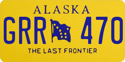 AK license plate GRR470