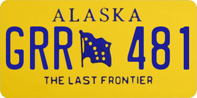 AK license plate GRR481
