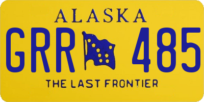 AK license plate GRR485