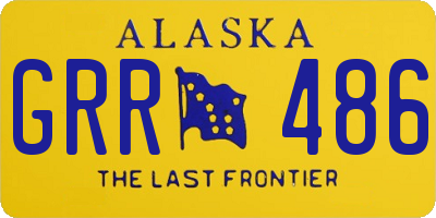 AK license plate GRR486