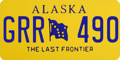 AK license plate GRR490