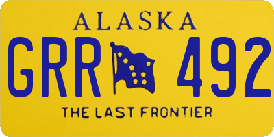 AK license plate GRR492